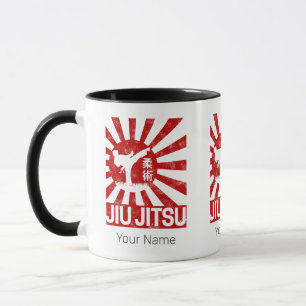 Jiu Jitsu Fighter Japanese Vintage Martial Arts Mug