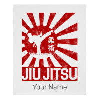 Jiu Jitsu Fighter Japanese Vintage Martial Arts