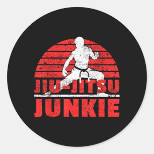 Jiu-Jitsu Fighter Jujutsu Ju-Jitsu BJJ Brazilian Classic Round Sticker