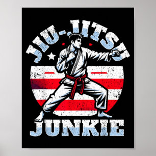 Jiu-Jitsu Fighter Jujutsu Ju-Jitsu BJJ Brazilian Poster