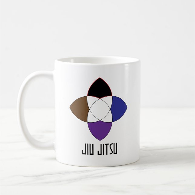 Jiu Jitsu Flower  Coffee Mug (Left)