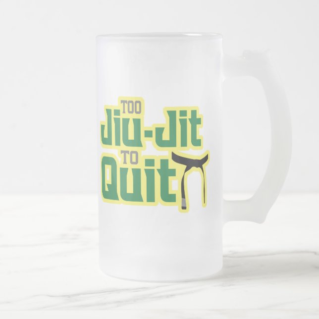 Jiu-Jitsu Frosted Glass Beer Mug (Right)