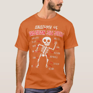 Jiu Jitsu Funny BJJ Gifts Christmas spooky skeleto T-Shirt