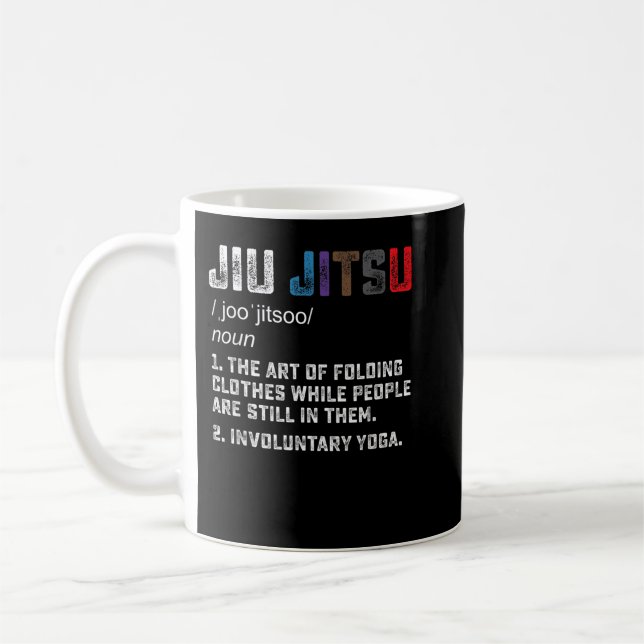 Jiu jitsu Funny definition BJJ or MMA grappler Coffee Mug (Left)