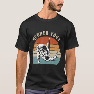 Jiu Jitsu Gift Murder Yoga Vintage Retro BJJ Marti T-Shirt