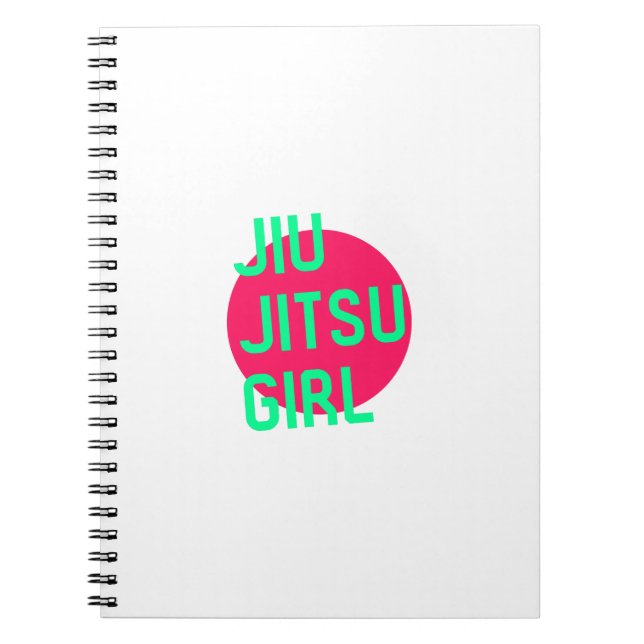 Jiu Jitsu Girl Brazilian Training BJJ Submissions Notebook (Front)