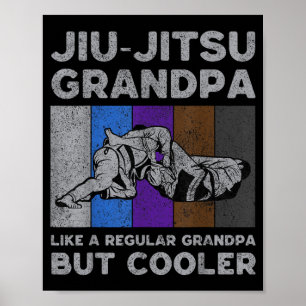 Jiu-Jitsu Grandpa Vintage BJJ Brazilian Jiu Jitsu Poster