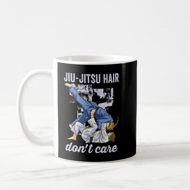 Jiu Jitsu Hair Dont Care Coffee Mug (Left)