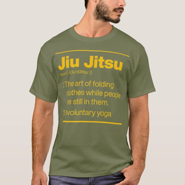 Jiu Jitsu Involuntary Yoga Dictionary Definition T-Shirt (Front)