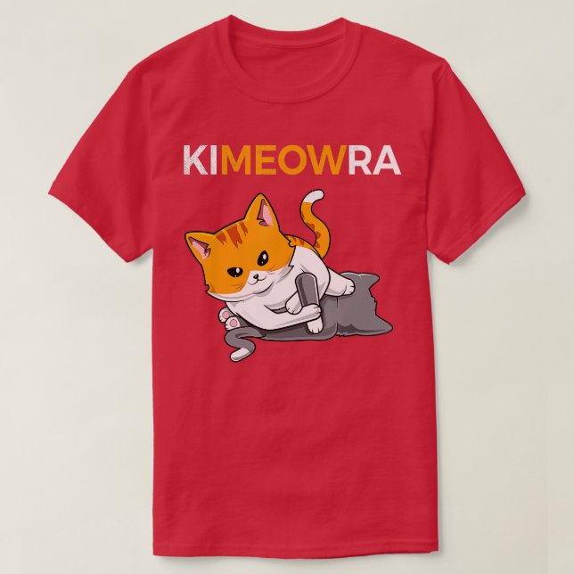 Jiu jitsu Kimura Cute Kawaii Cat Funny BJJ T-Shirt (Design Front)
