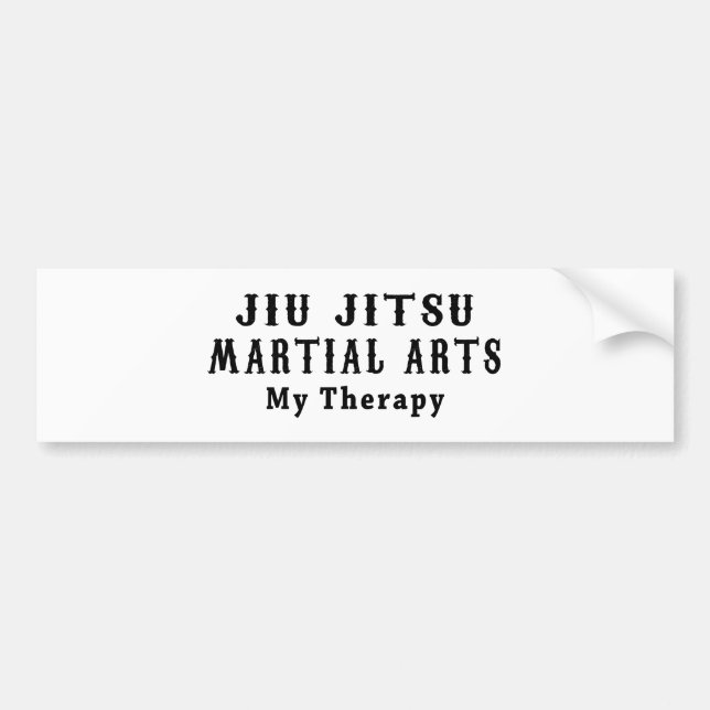 Jiu Jitsu Martial Arts My Therapy Bumper Sticker (Front)