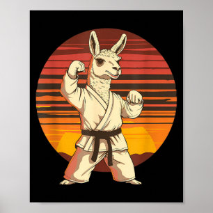 Jiu-Jitsu Martial Arts Taekwondo Kung Fu Alpaca Poster