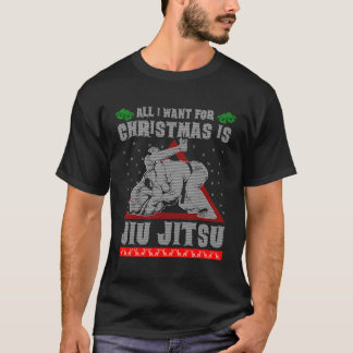 Jiu Jitsu Mma Bjj Ugly Xmas Gift Design For Christ T-Shirt