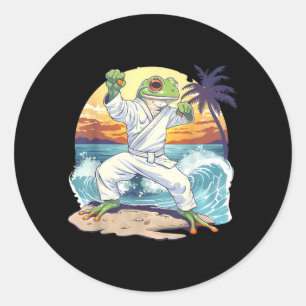 Jiu-Jitsu MMA Toad Taekwondo Frog Judo Beach Classic Round Sticker
