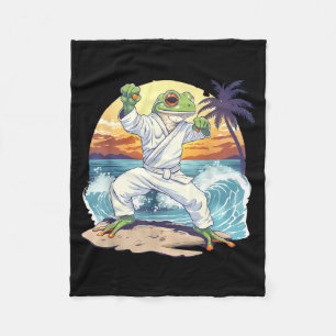 Jiu-Jitsu MMA Toad Taekwondo Frog Judo Beach Fleece Blanket