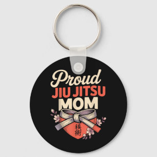 Jiu Jitsu Mum Mother Retro Vintage Proud Jiu Jitsu Key Ring