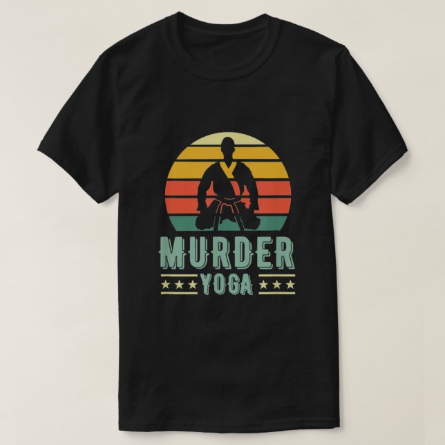 Jiu Jitsu Murder Yoga Vintage T-Shirt (Design Front)