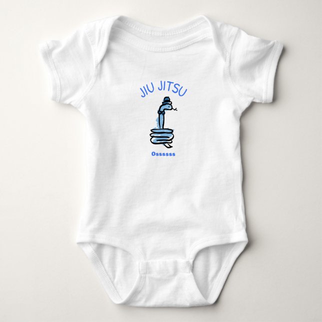 Jiu Jitsu Ossss Snake Baby Bodysuit (Front)