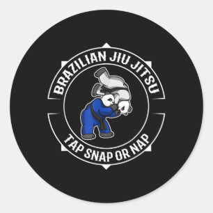 Jiu Jitsu Panda - BJJ and Judo Classic Round Sticker