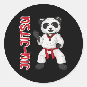 Jiu Jitsu Panda BJJ Funny Brazilian Jew Jitsu Classic Round Sticker