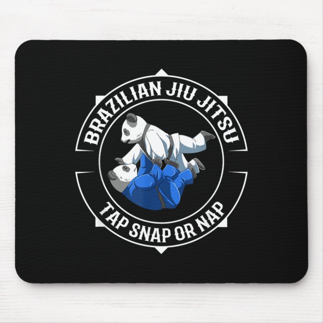 Jiu Jitsu Panda - Lets Roll Mouse Mat (Front)