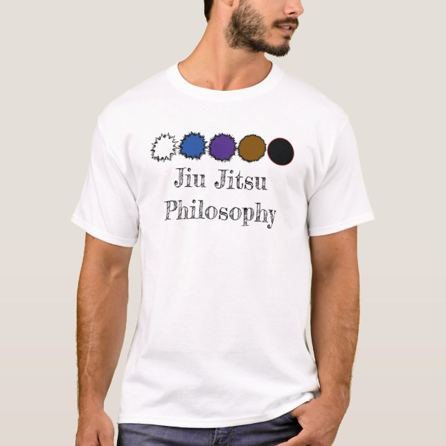 Jiu Jitsu Philosophy From White to Black Belt  T-Shirt (Front)