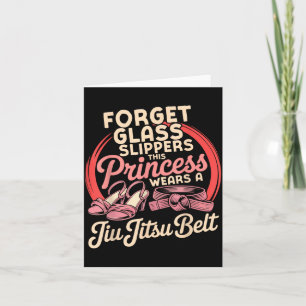 Jiu Jitsu Retro Vintage Forget Glass Slippers This Card