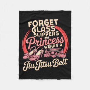 Jiu Jitsu Retro Vintage Forget Glass Slippers This Fleece Blanket