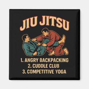 Jiu Jitsu Retro Vintage Jiu Jitsu 1 Angry Magnet