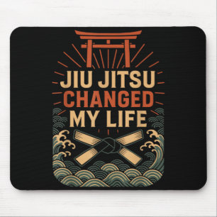 Jiu Jitsu Retro Vintage Jiu Jitsu Changed My Life Mouse Mat