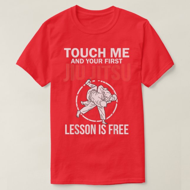 Jiu Jitsu s Funny Touch Me Mens Brazilian Jujitsu  T-Shirt (Design Front)