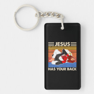 Jiu Jitsu s Jesus Has Your Back MMA Brazilian Key Ring