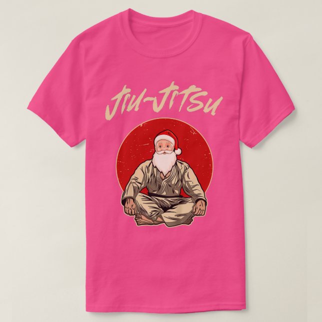 Jiu Jitsu Santa Brazilian MMA BJJ Pajamas Christma T-Shirt (Design Front)