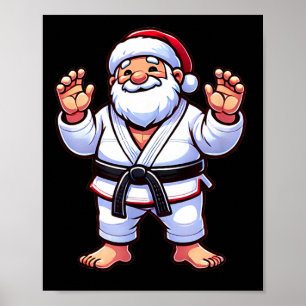 Jiu Jitsu Santa Claus - Brazilian Jiu Jitsu Poster