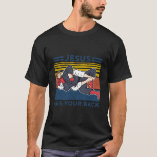 Jiu Jitsu Shirts Jesus Has Your Back Mens Bjj Mma