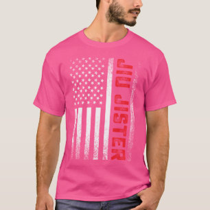 Jiu Jitsu Sister Us Flag Funny- Bjj Mma Grappler T-Shirt