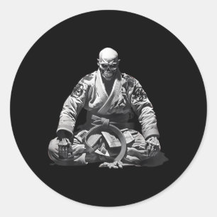 Jiu Jitsu Skeleton Martial Arts Taekwondo Lovers Classic Round Sticker