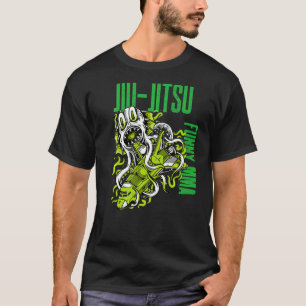 Jiu Jitsu Space Monster Rocket Ship Grapple Mma Fi T-Shirt