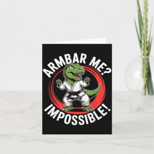 Jiu Jitsu T-Rex Dinosaur Retro Vintage Armbar Me_ Card