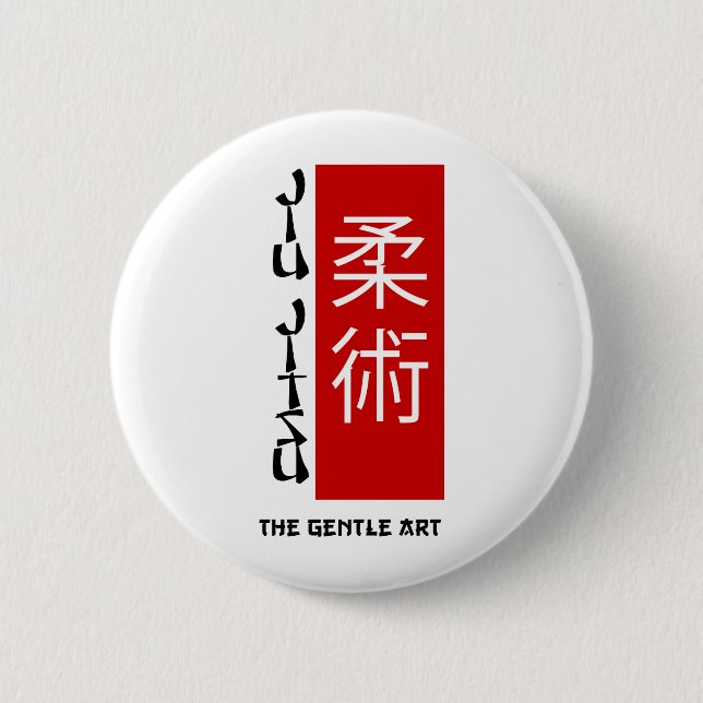 Jiu Jitsu - The Gentle Art 6 Cm Round Badge (Front)