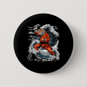 Jiu-Jitsu Tiger Kung Fu Taekwondo Kickboxing 6 Cm Round Badge