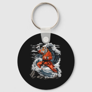 Jiu-Jitsu Tiger Kung Fu Taekwondo Kickboxing Key Ring