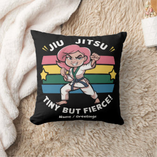 Jiu Jitsu Tiny But Fierce Empower Girls Confidence Cushion