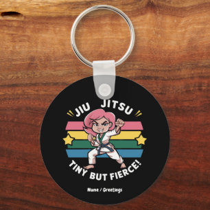 Jiu Jitsu Tiny But Fierce Empower Girls Confidence Key Ring