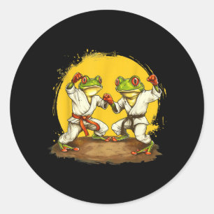 Jiu-Jitsu Toad Taekwondo Judo MMA Kickboxing Classic Round Sticker