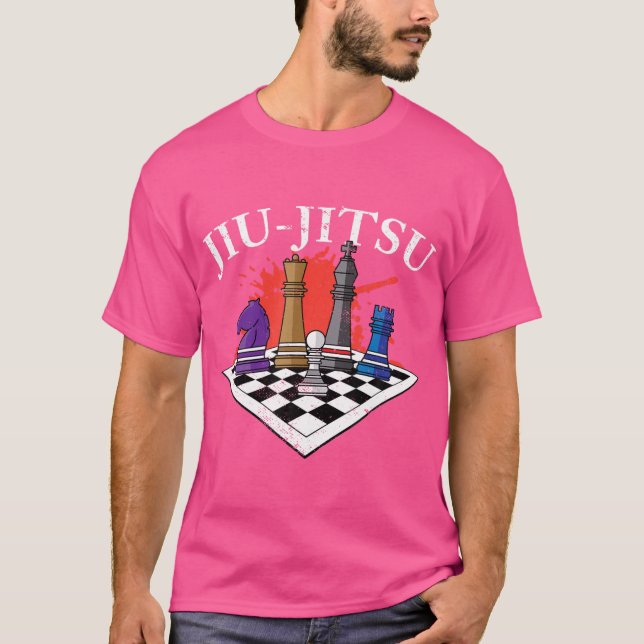 Jiu Jitsu Training Bjj Chess T-Shirt (Front)