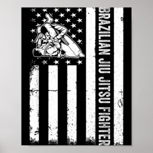 Jiu Jitsu training - Brazilian Jiu Jitsu Fighter Poster