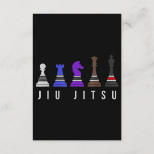 jiu jitsu training   chess, gift  bjj with text. enclosure card