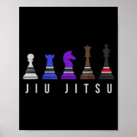 jiu jitsu training   chess, gift  bjj with text.