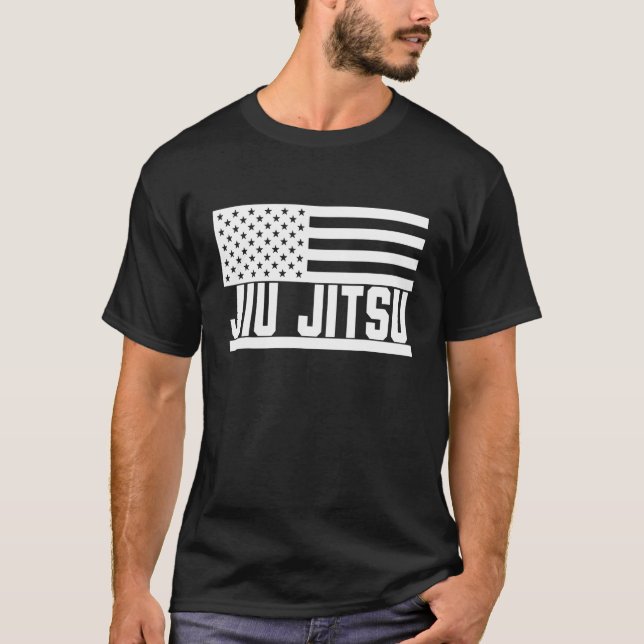 Jiu Jitsu USA Flag T-Shirt (Front)